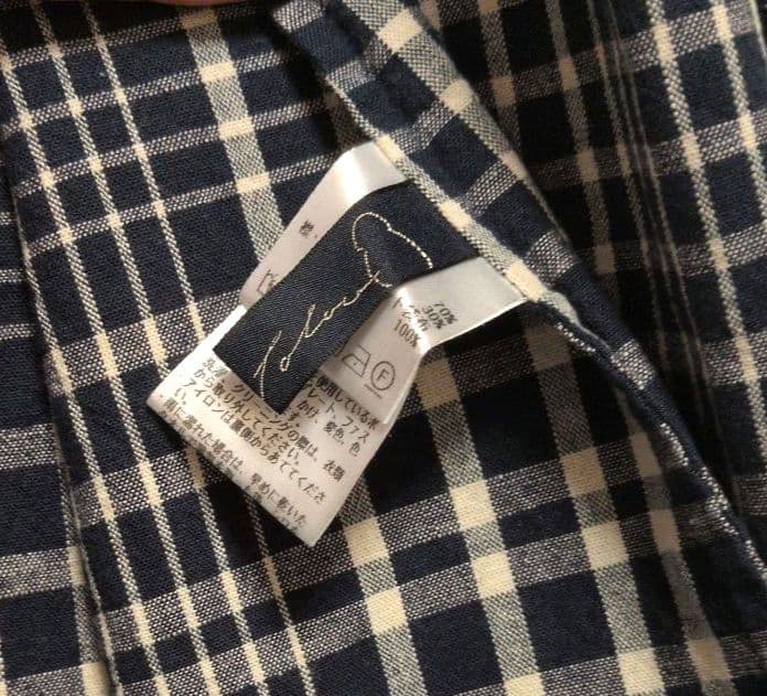 パラスパレス　綿麻チェック柄ワンピース