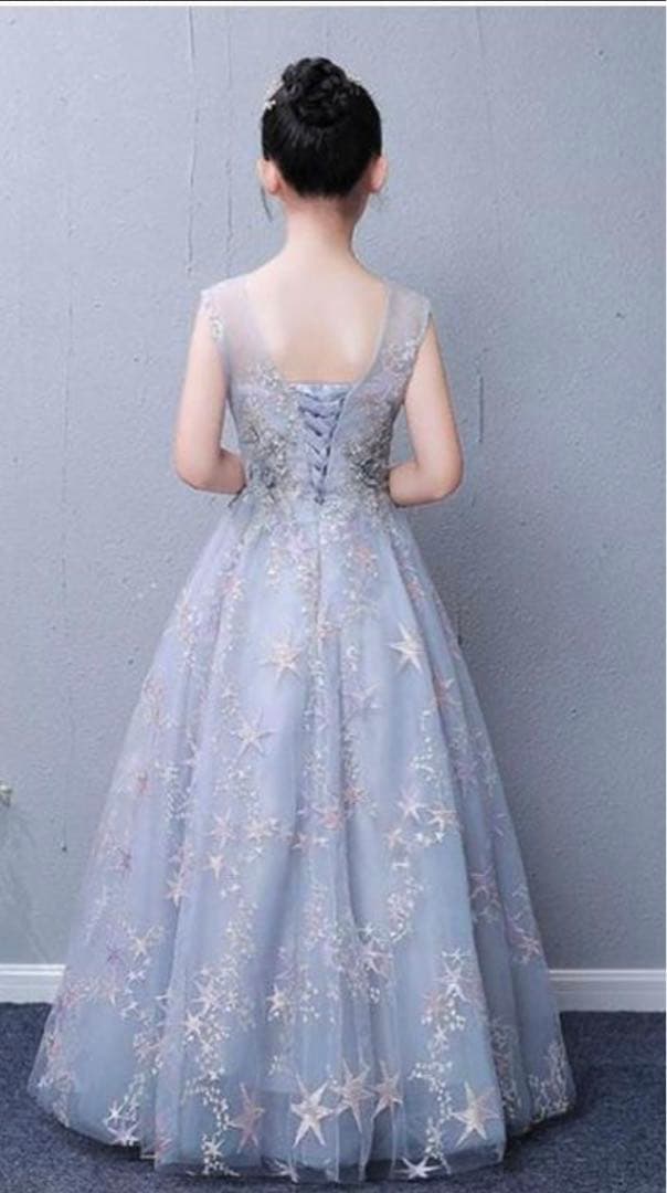 ロングドレス　グレー　140