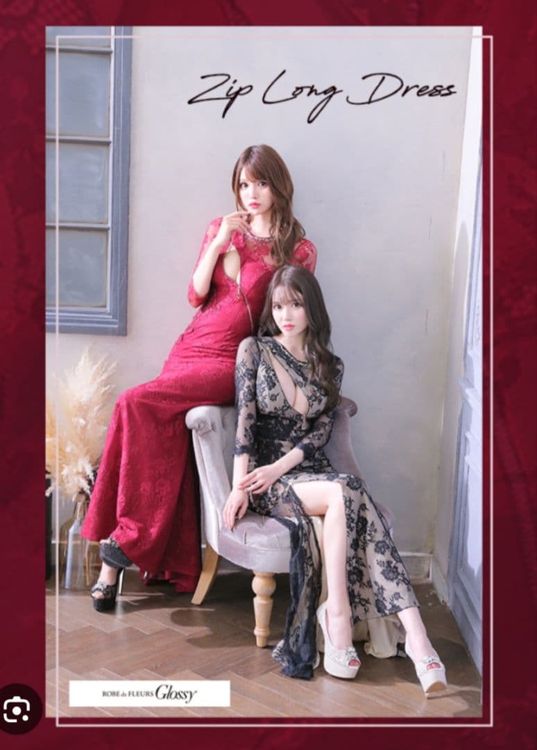 ROBE de FLEURS Glossy　ロンングドレス