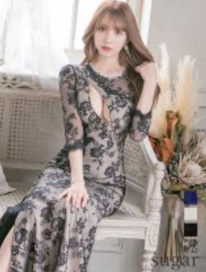 ROBE de FLEURS Glossy　ロンングドレス