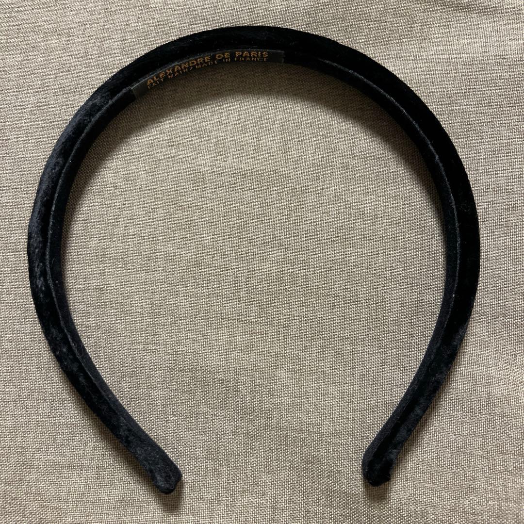 アレクサンドゥパリ　カチューシャ　ブラック　マシェール エラ　ベロア