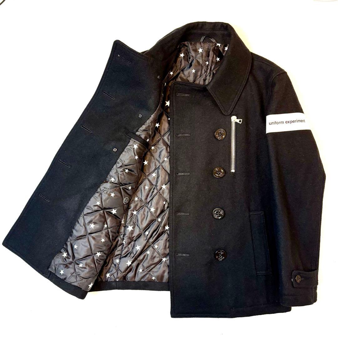 【美品】 uniform experiment ピーコート サイズ1 ブラック