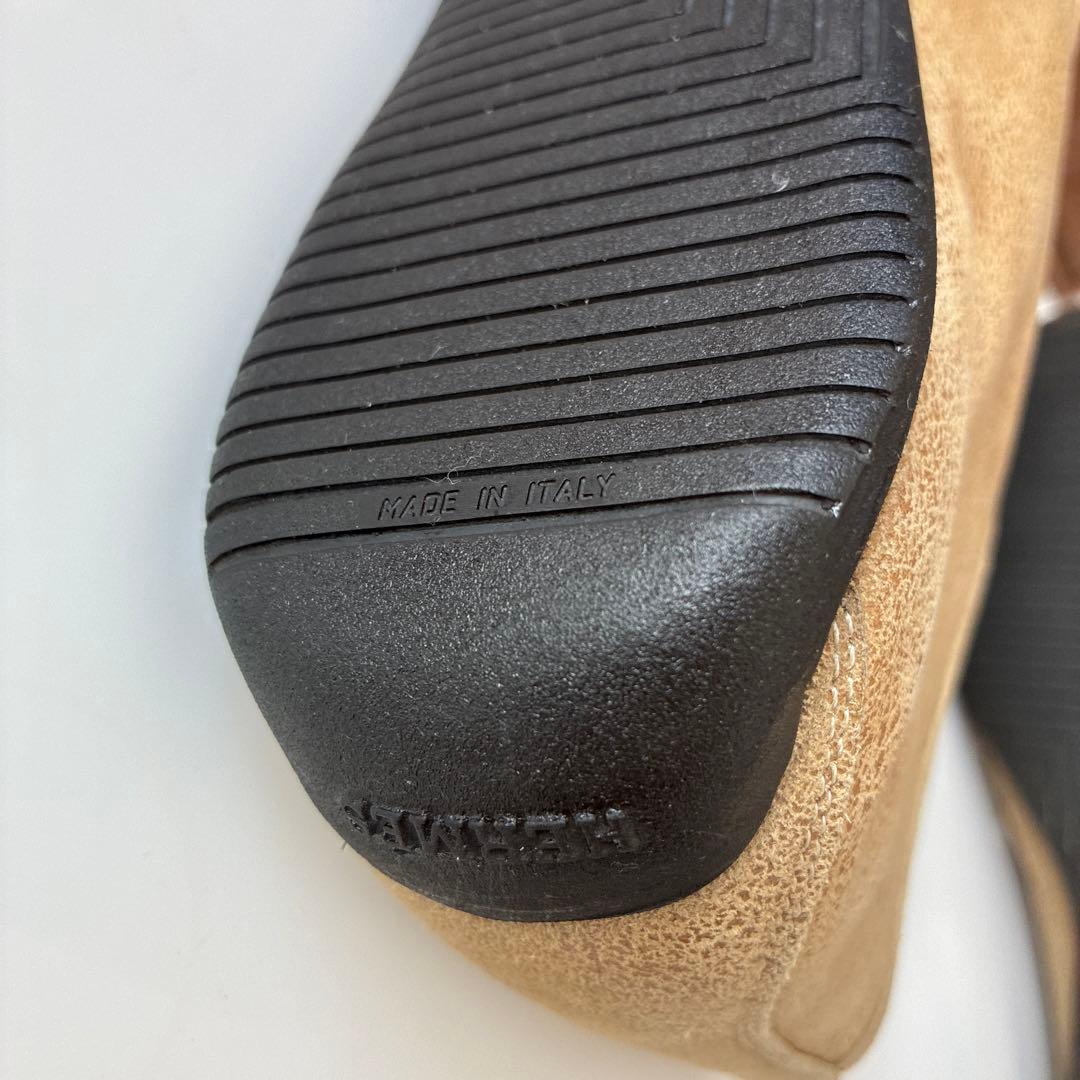エルメス ベージュ スエードのワラビー26cm 美品