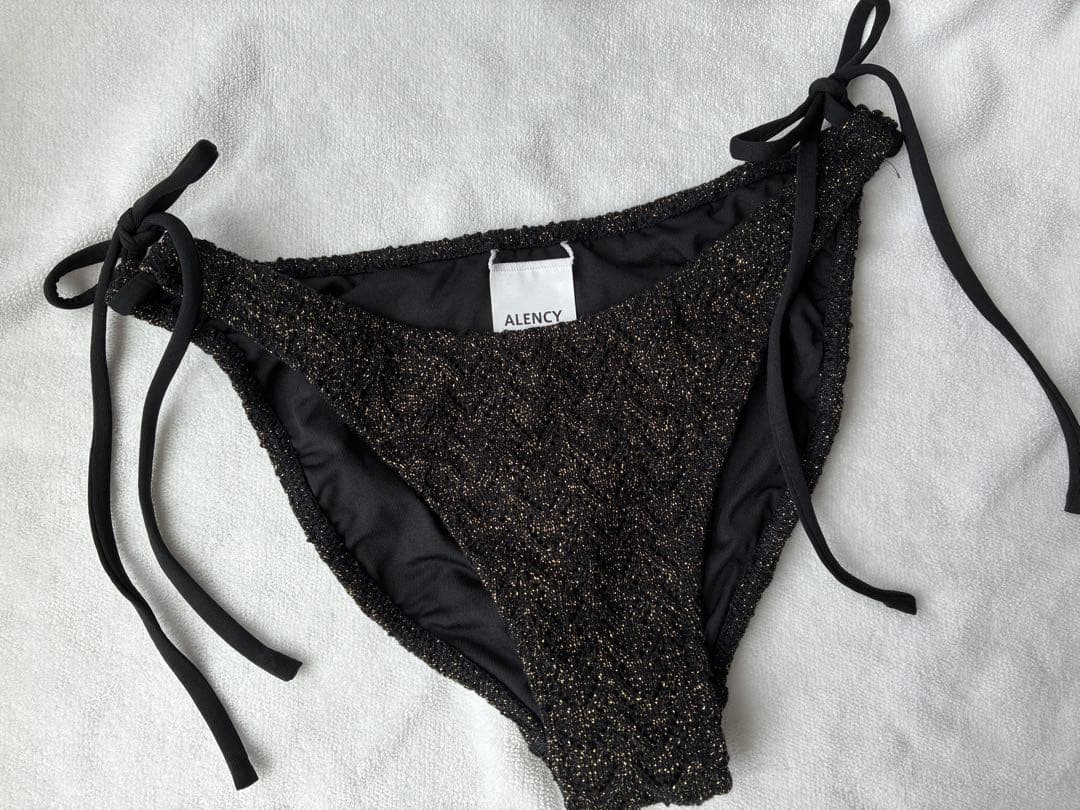 【最終値下げ】ALENCY BLACK ラメニットビキニ　上下セット