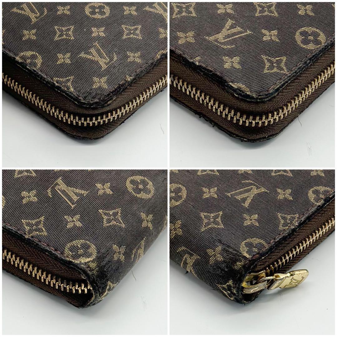 ルイヴィトン ジッピーウォレット ミニラン モノグラム ラウンド 長財布 デニム