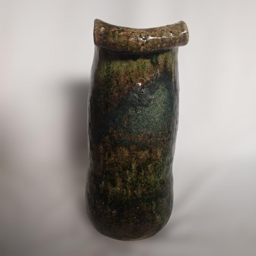 益子焼　長倉翠子　精　高さ約28センチ　長期保管品