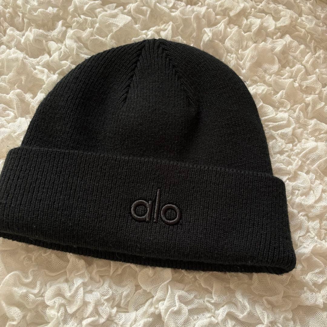 aloアロ ノータブルビーニー　ブラック