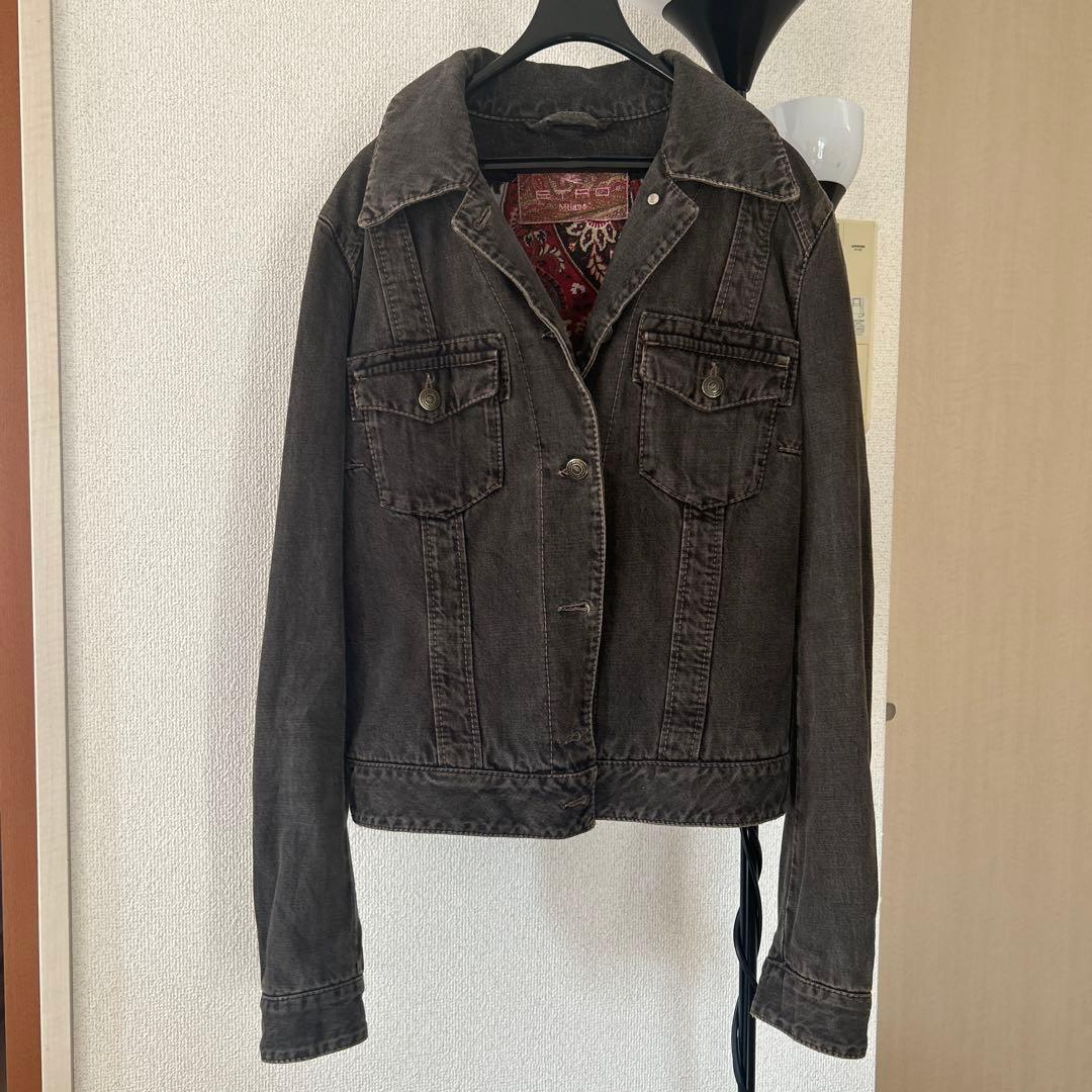 売り切り値下げ！ETRO エトロ裏地ペイズリープリントジージャン　ジャケット