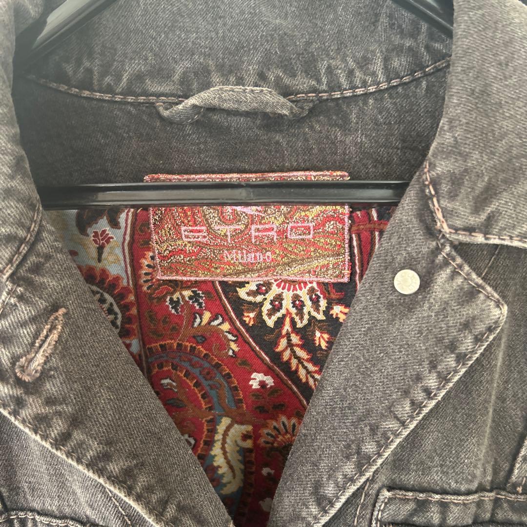 売り切り値下げ！ETRO エトロ裏地ペイズリープリントジージャン　ジャケット