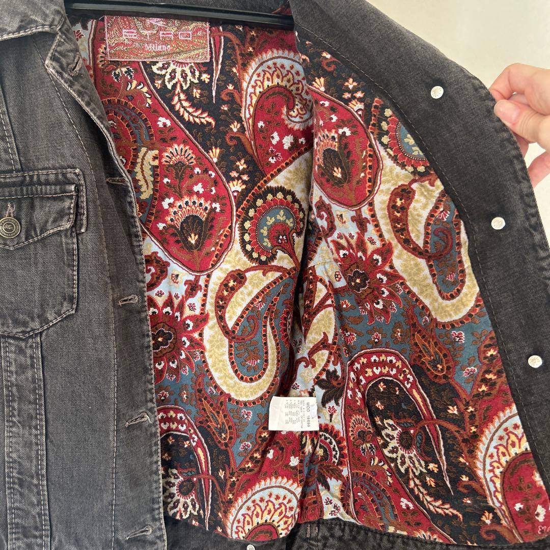 売り切り値下げ！ETRO エトロ裏地ペイズリープリントジージャン　ジャケット