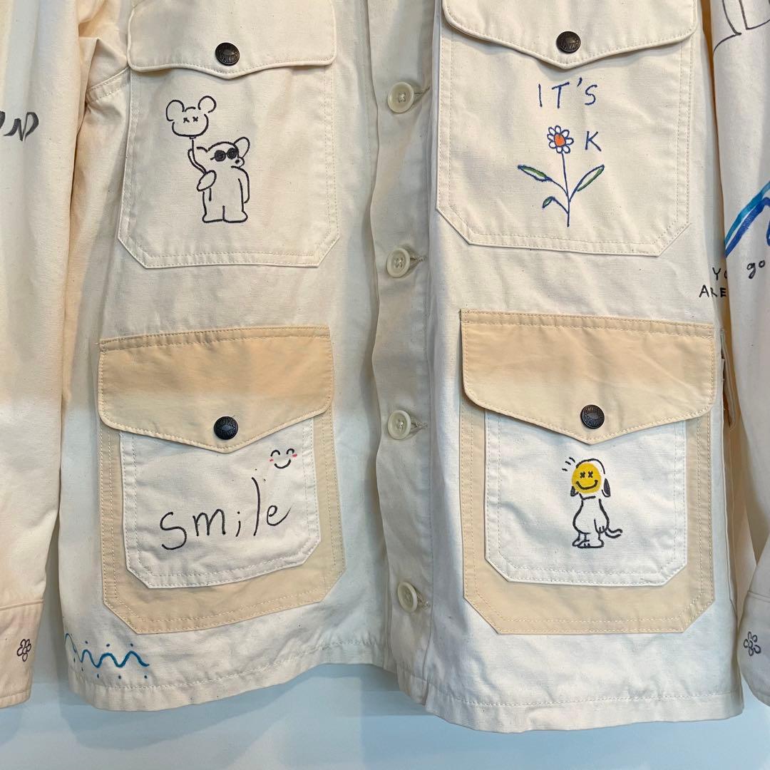 OMNIGOD ペイントジャケット アート ワーク カバーオール　4