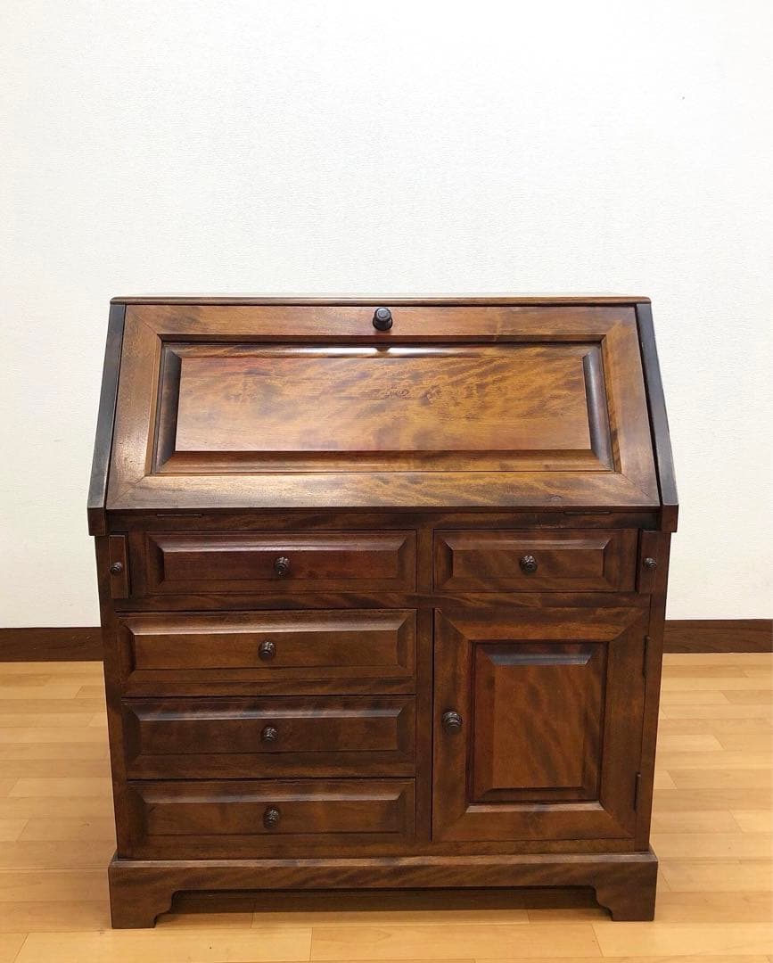 九州民芸家具 ライティングビューロー デスク チェスト 机 引き出し 民藝