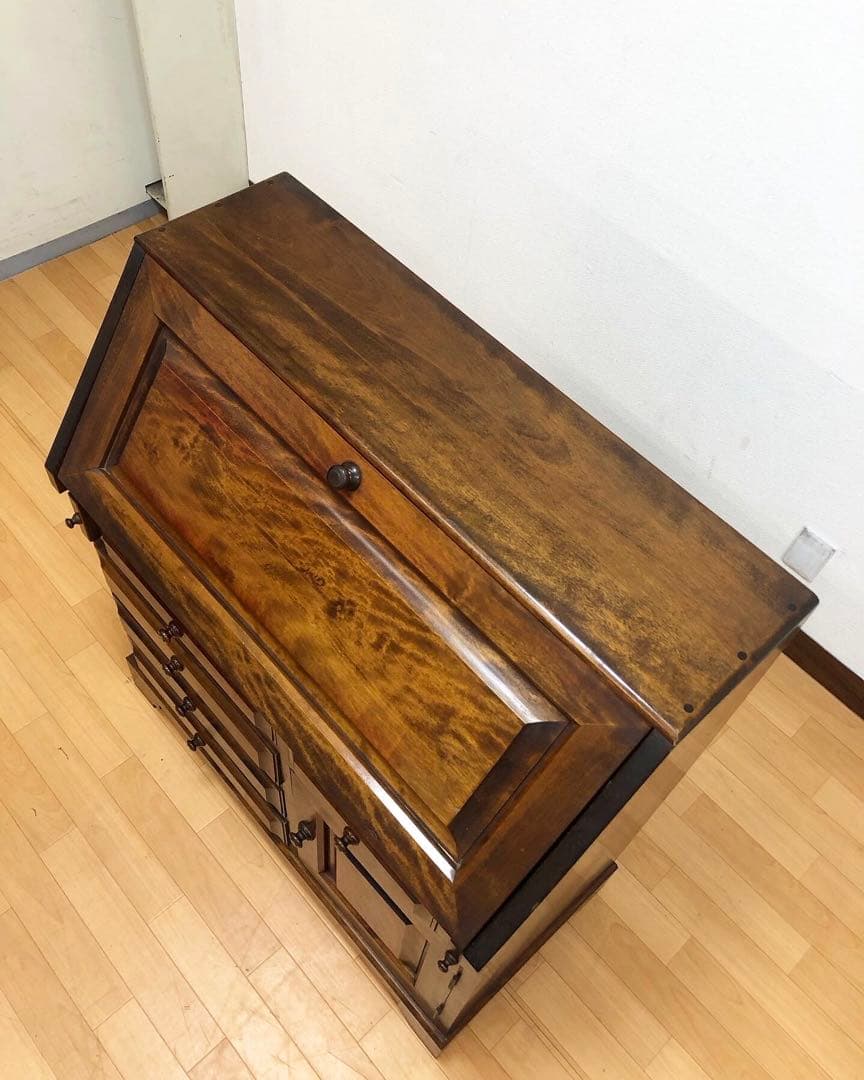 九州民芸家具 ライティングビューロー デスク チェスト 机 引き出し 民藝