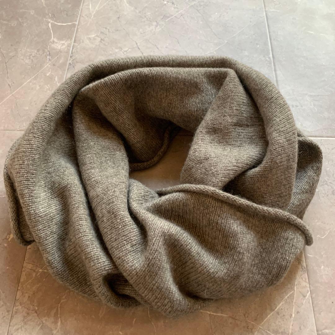 evam eva vie カシミヤ2wayストール　スヌード　モカ　美品
