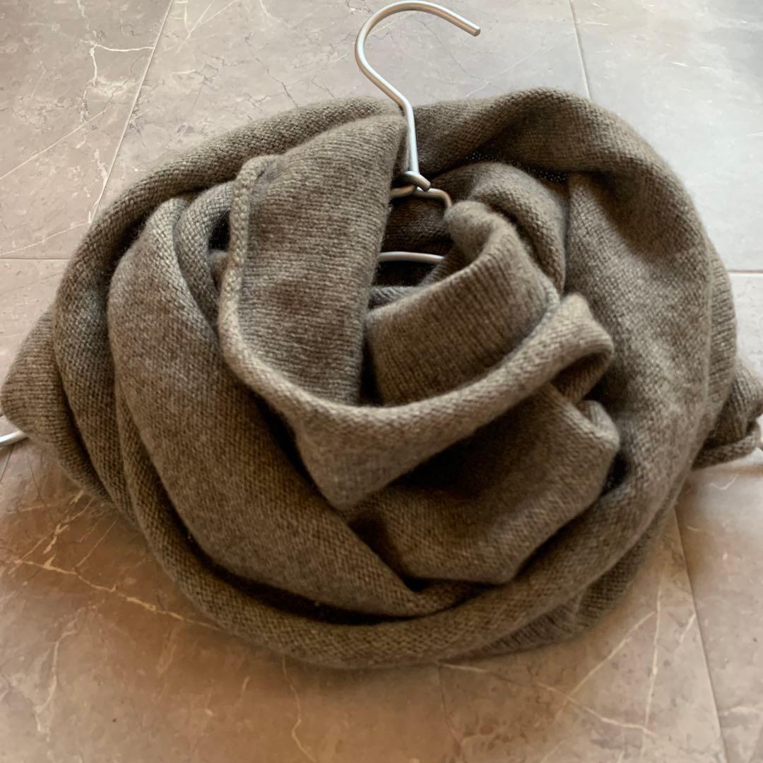 evam eva vie カシミヤ2wayストール　スヌード　モカ　美品