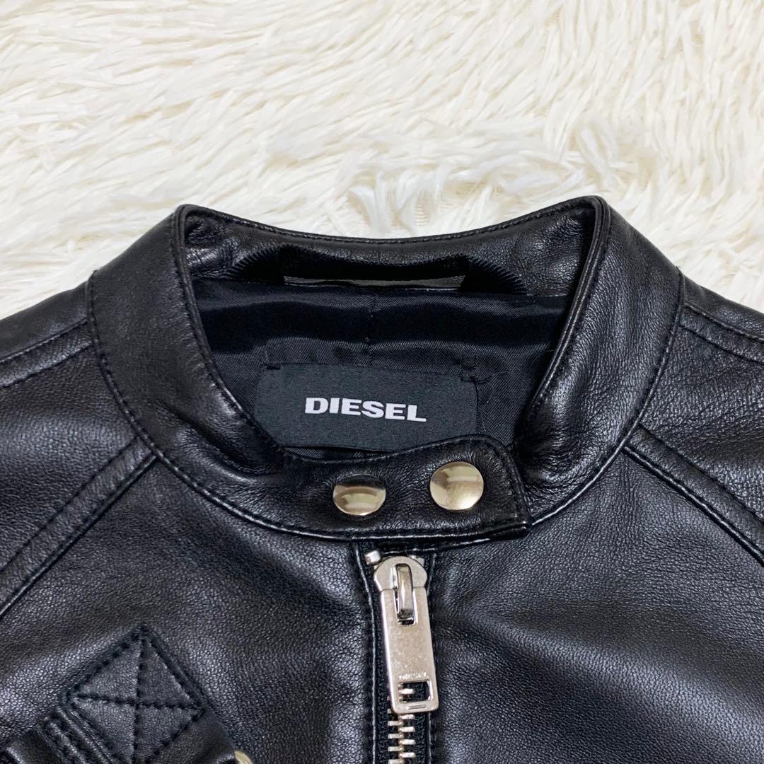 【⭐Mian⭐】ディーゼル ライダースジャケット シングル 黒 XS相当