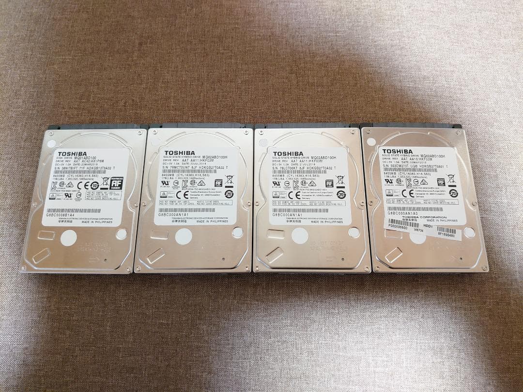 ✨4個セット✨HDD 1000GB✨大容量1TB✨2.5インチ✨12-05