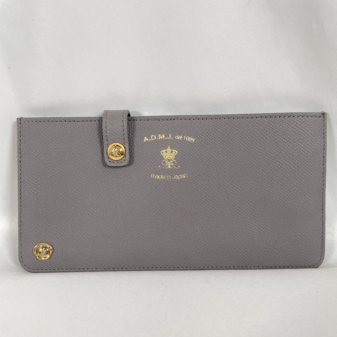 未使用 A.D.M.J エーディーエムジェー 長財布 スリムウォレット レザー