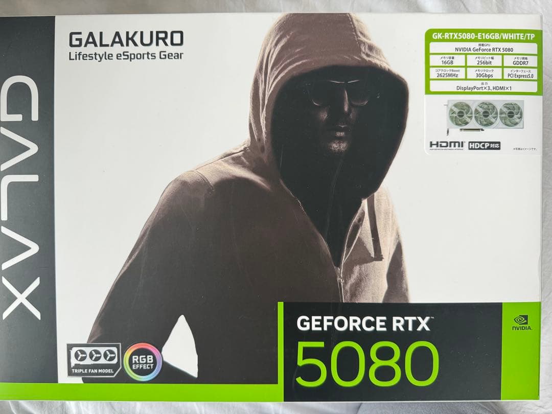 GALAKURO NVIDIA GeForce RTX 5080 ホワイト