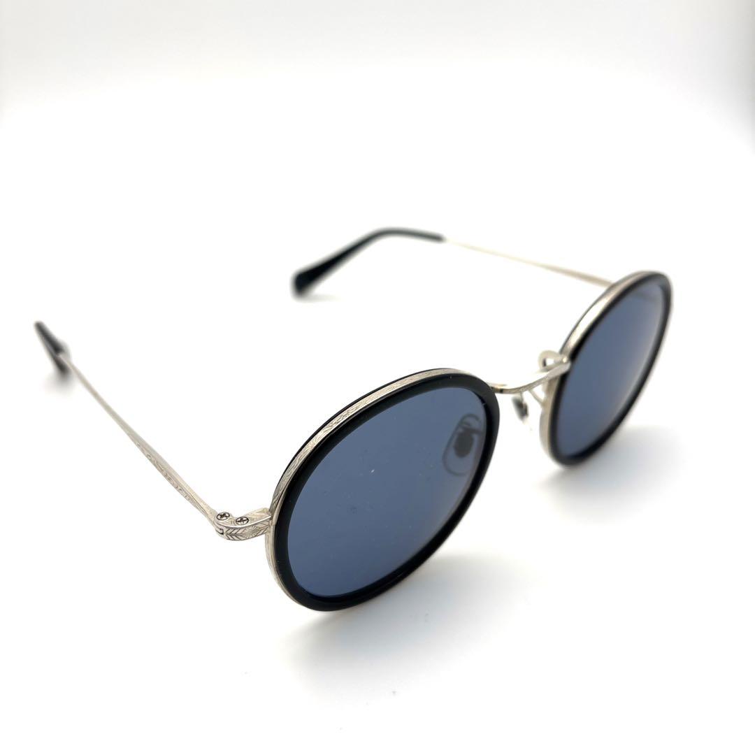 【美品】オリバーピープルズ Meline ブラック×シルバー ブルーレンズ