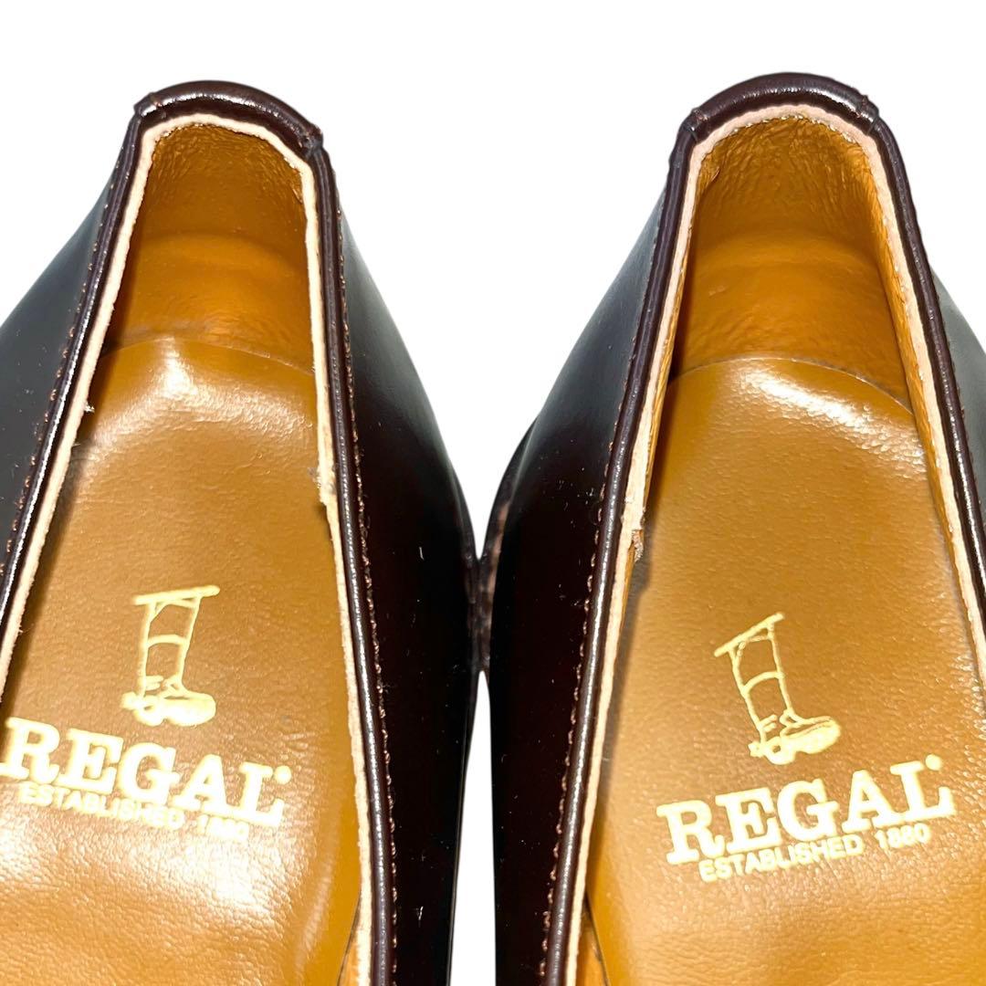 【美品】 リーガル ドレスシューズ 26cm 革靴 内羽根 ストレートチップ