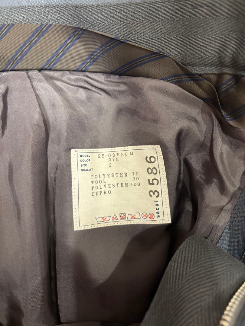 Sacai ボンディングパンツ　サイズ2