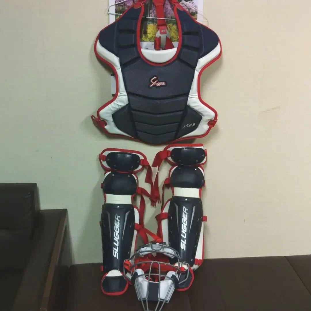SLUGGER キャッチャー用プロテクターレガース マスク　セット