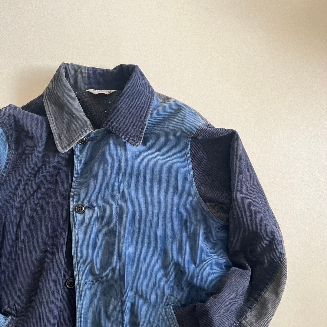 Five Brother インディゴ コーデュロイ パッチワークショップコート