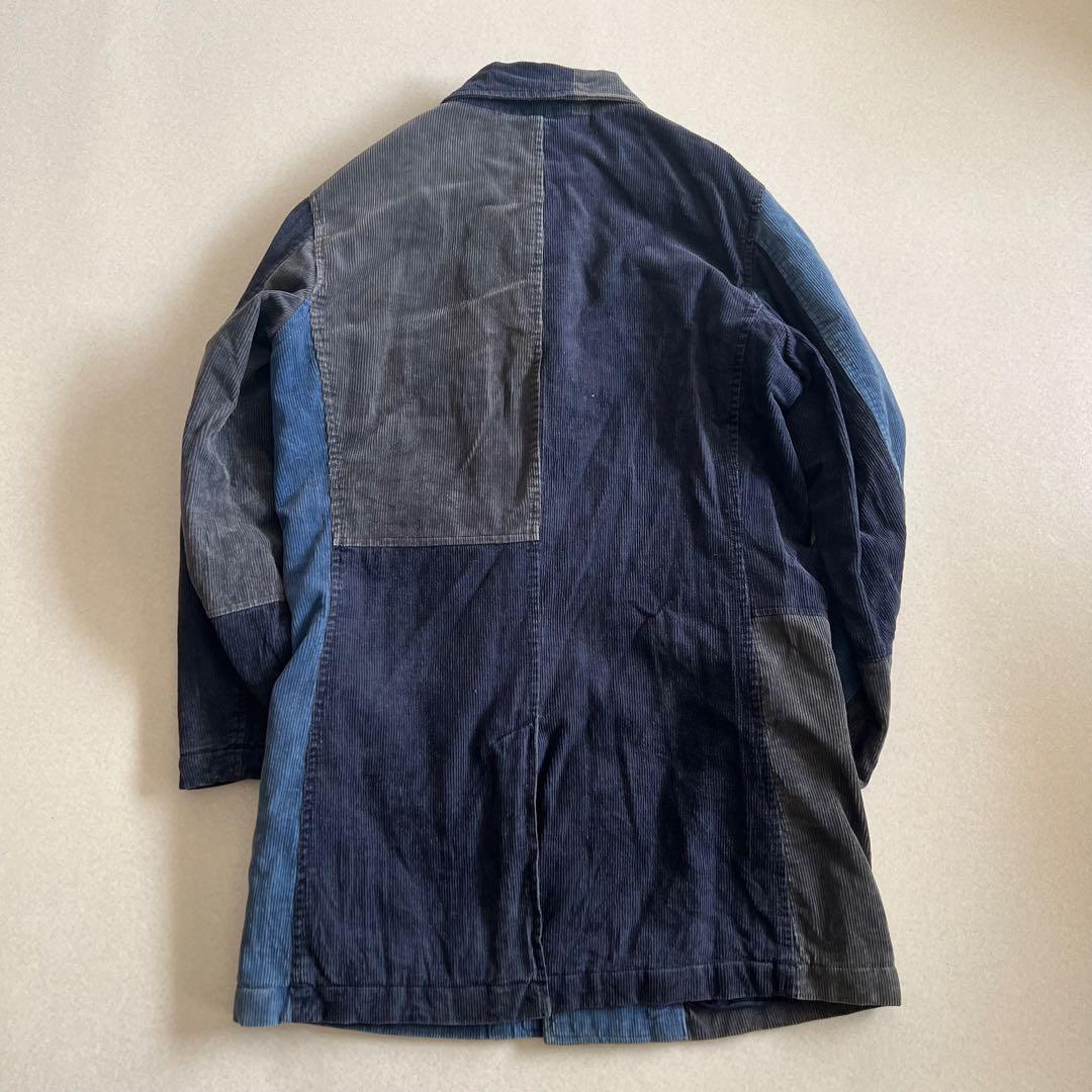 Five Brother インディゴ コーデュロイ パッチワークショップコート