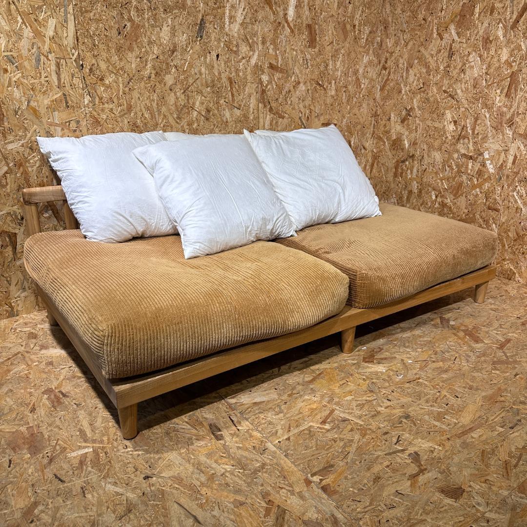 Re:CENO AGRA 3人掛けソファ コーデュロイ　キャメル