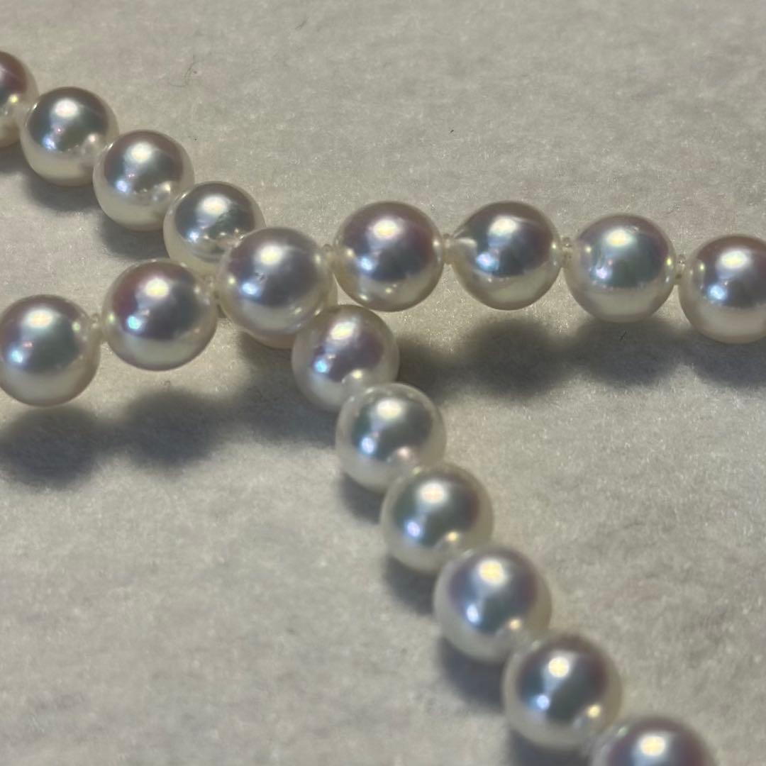 テリ最強 花珠級 アコヤ真珠　パール ネックレス 45cm 2way 留花