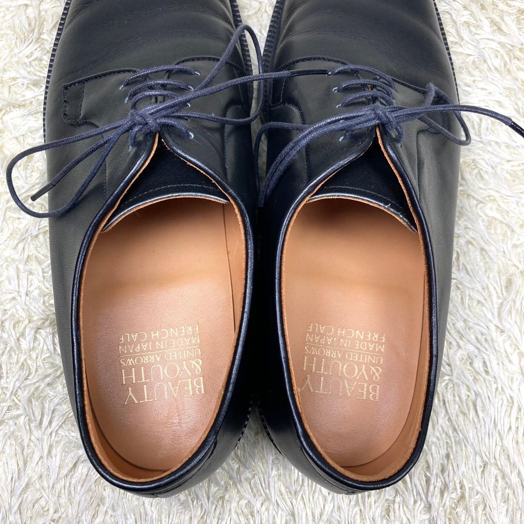 『未使用級』フレンチカーフ ビューティー&ユース レースアップシューズ　革靴