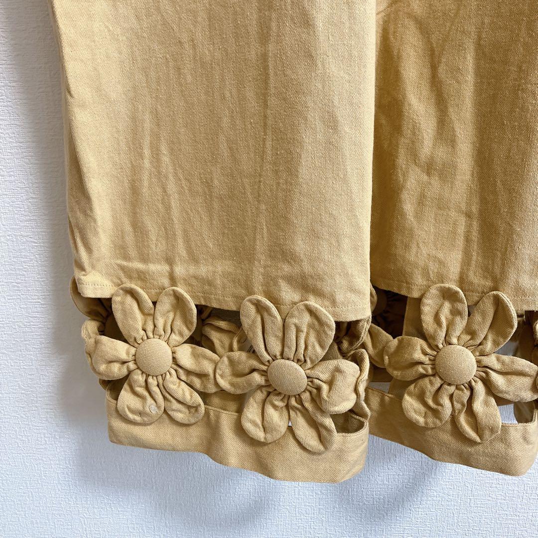 さえら POTECHINO 割烹着 エプロン お花 イエロー スモッグ