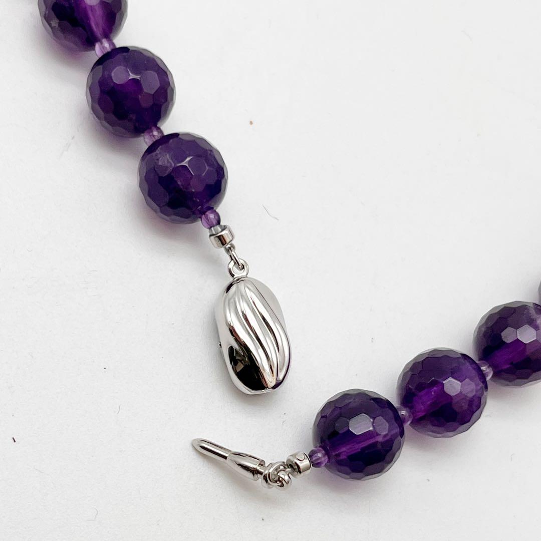 GSTV SV アメシスト ネックレス パープル　刻印あり　約47㎝　未使用