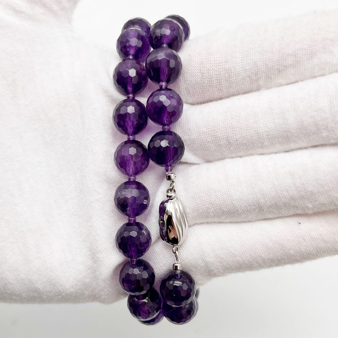 GSTV SV アメシスト ネックレス パープル　刻印あり　約47㎝　未使用