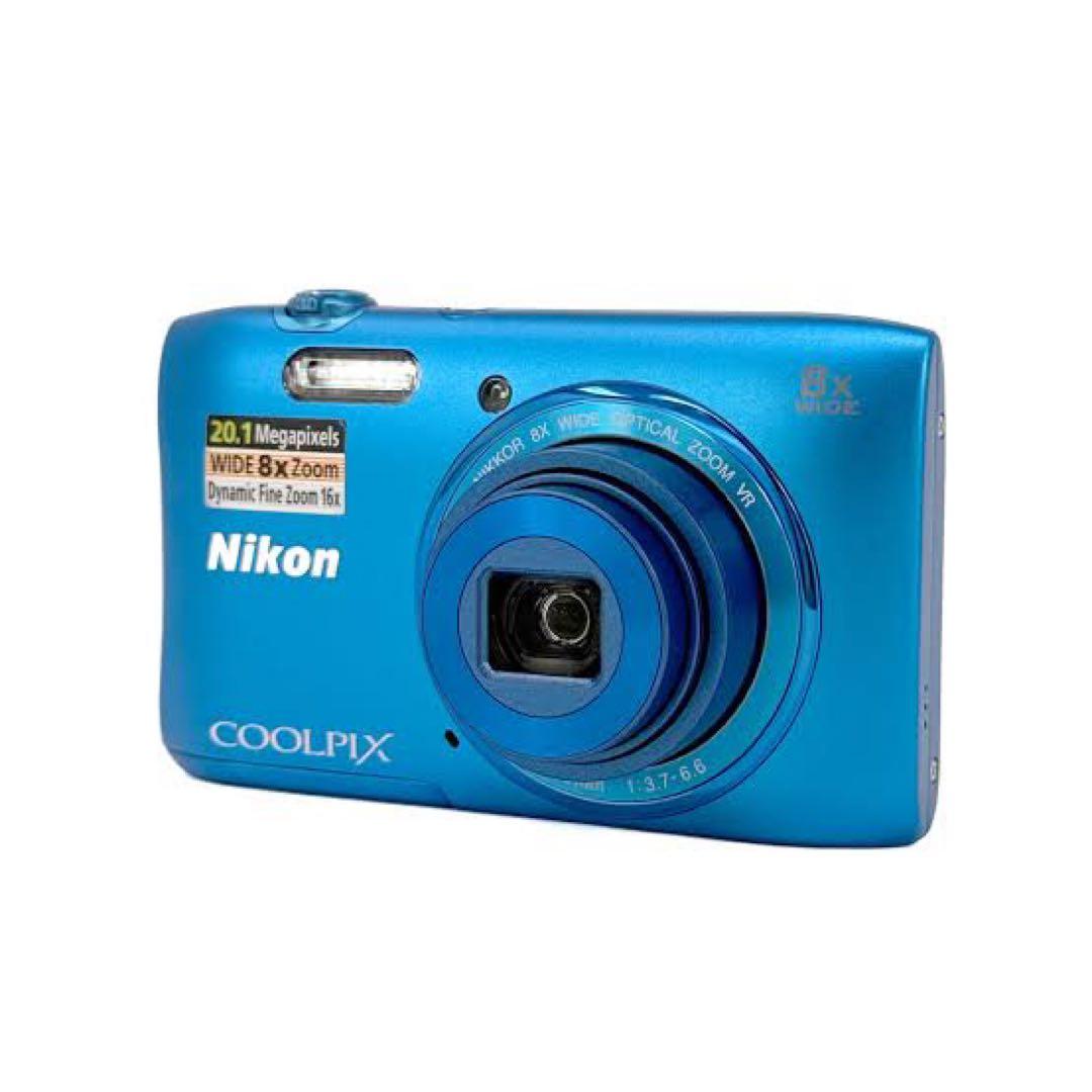 【美品】Nikon COOLPIX S3600 ブルー　ケース付き　付属品あり