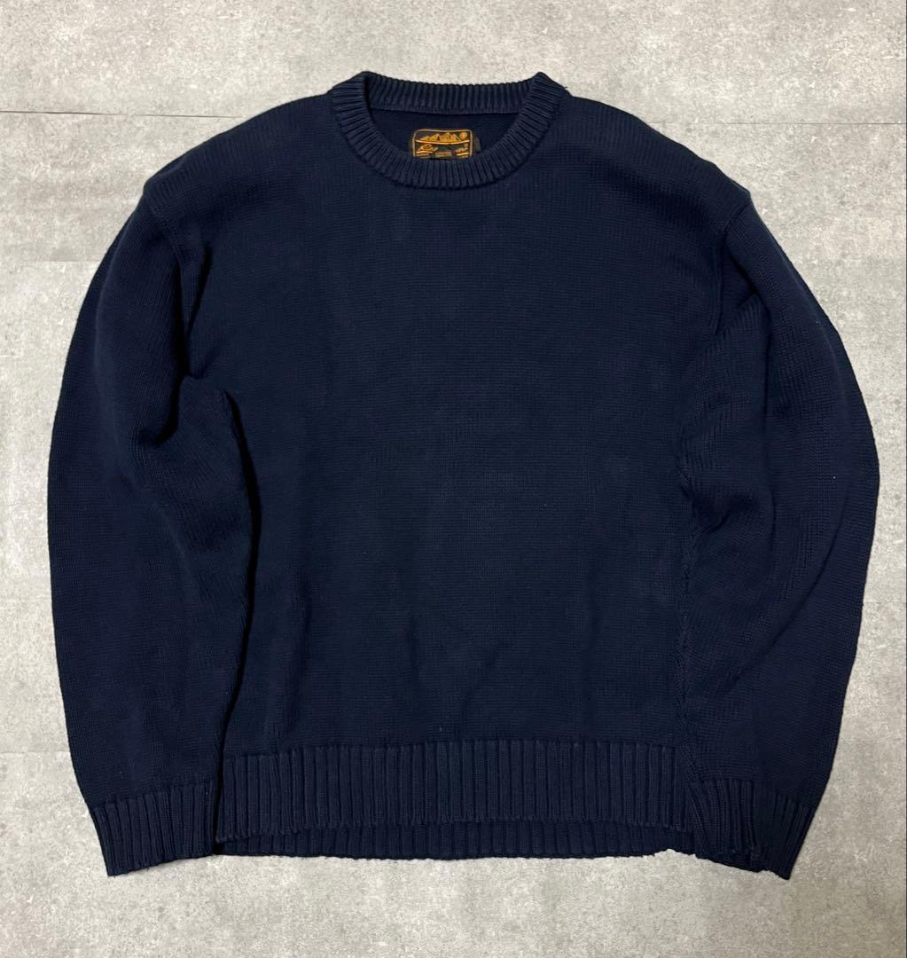 名品 80s〜90s Eddie Bauer黒タグ コットンニット