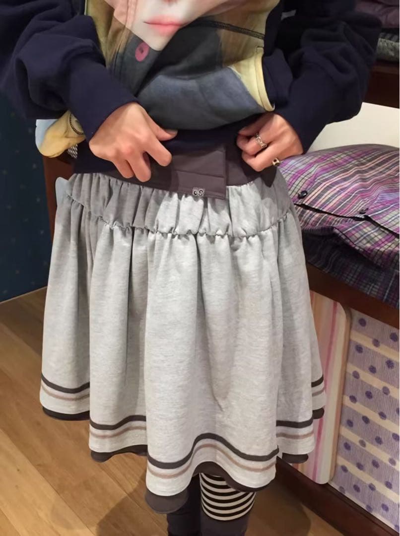 Coyseio x Blythe Folding グレー ギャザースカート