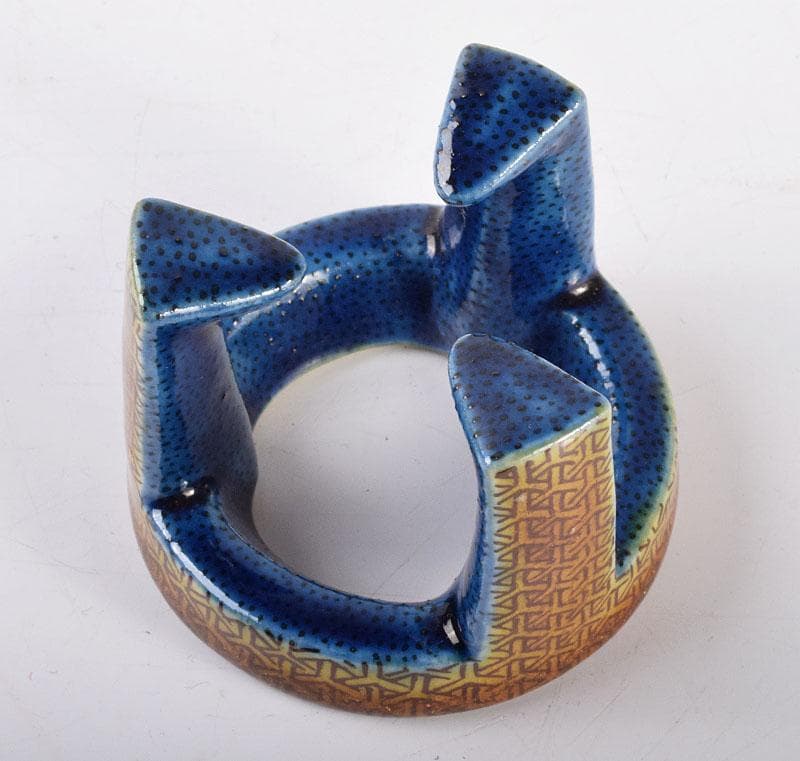 カビゴン　初代徳田八十吉造　蓋置　堀内宗完(兼中斎)書付箱　F　R4176