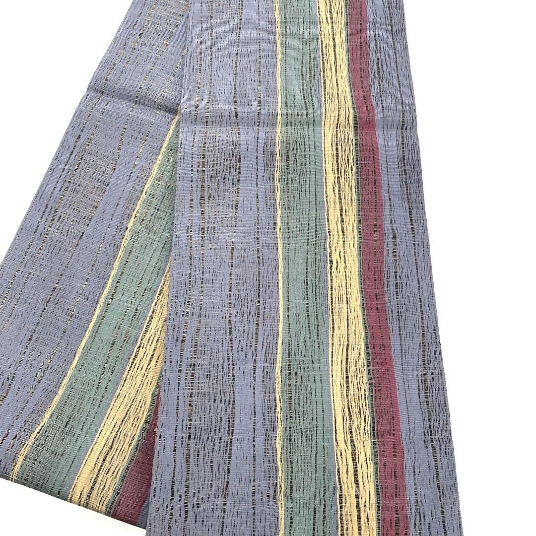 専用帯4661●小森草木染工房 小森久 草木染高級正絹両面全通リバーシブル京袋帯