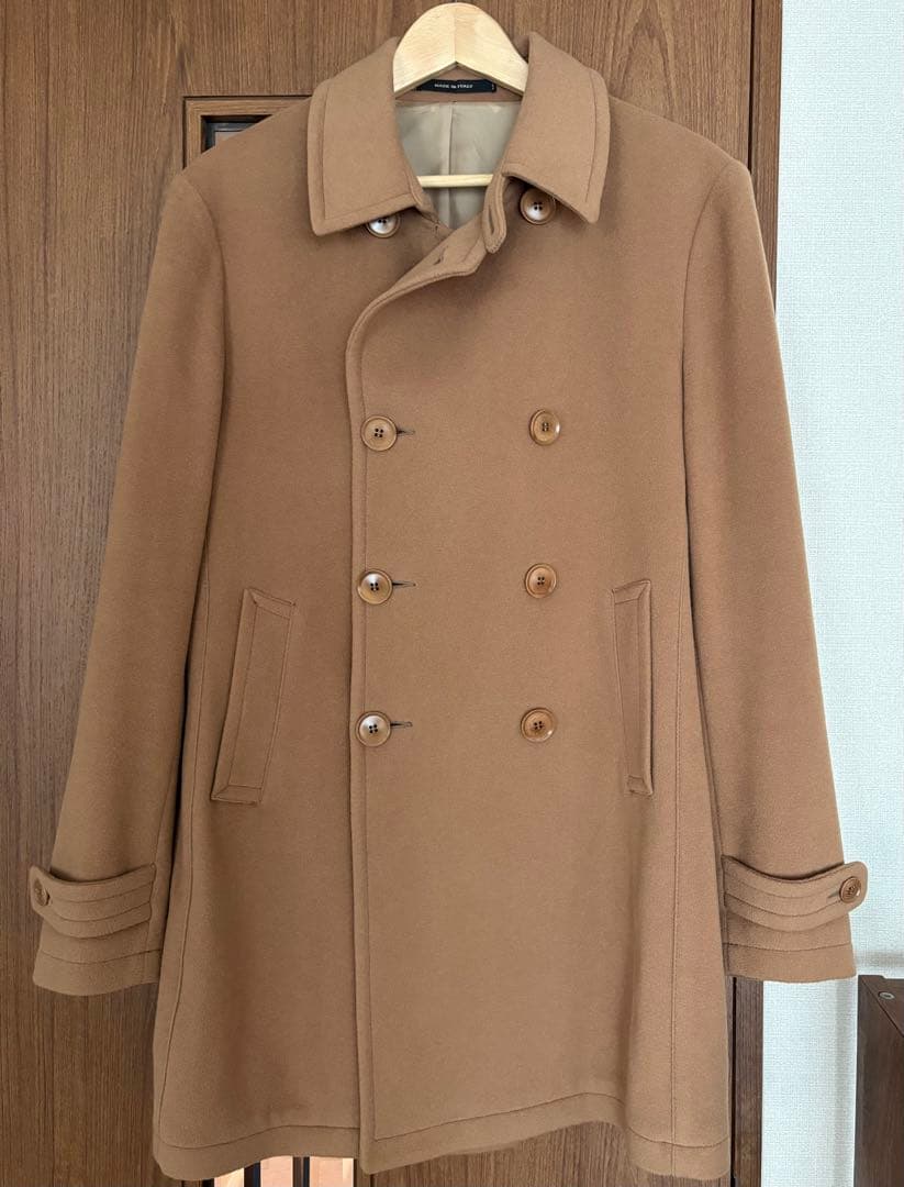 ベージュ ウールコート