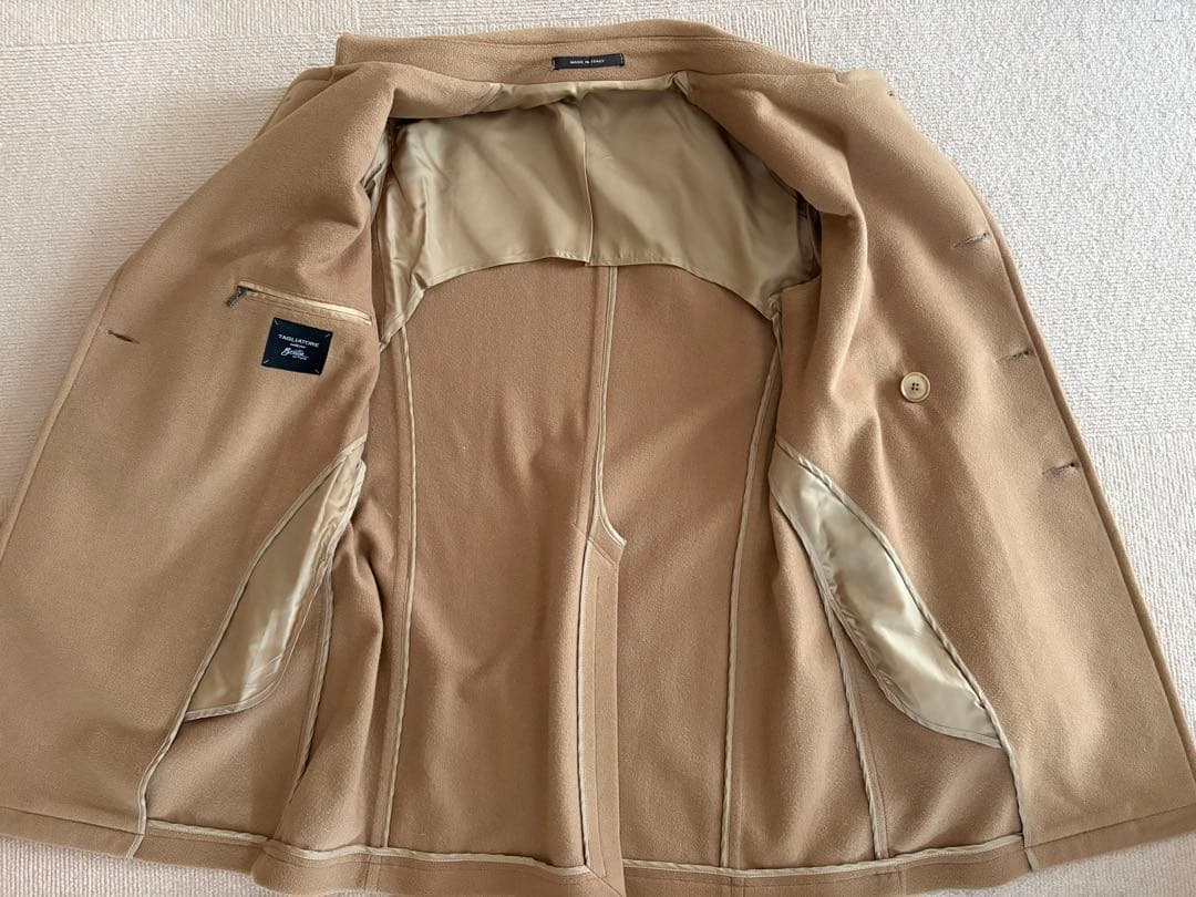 ベージュ ウールコート