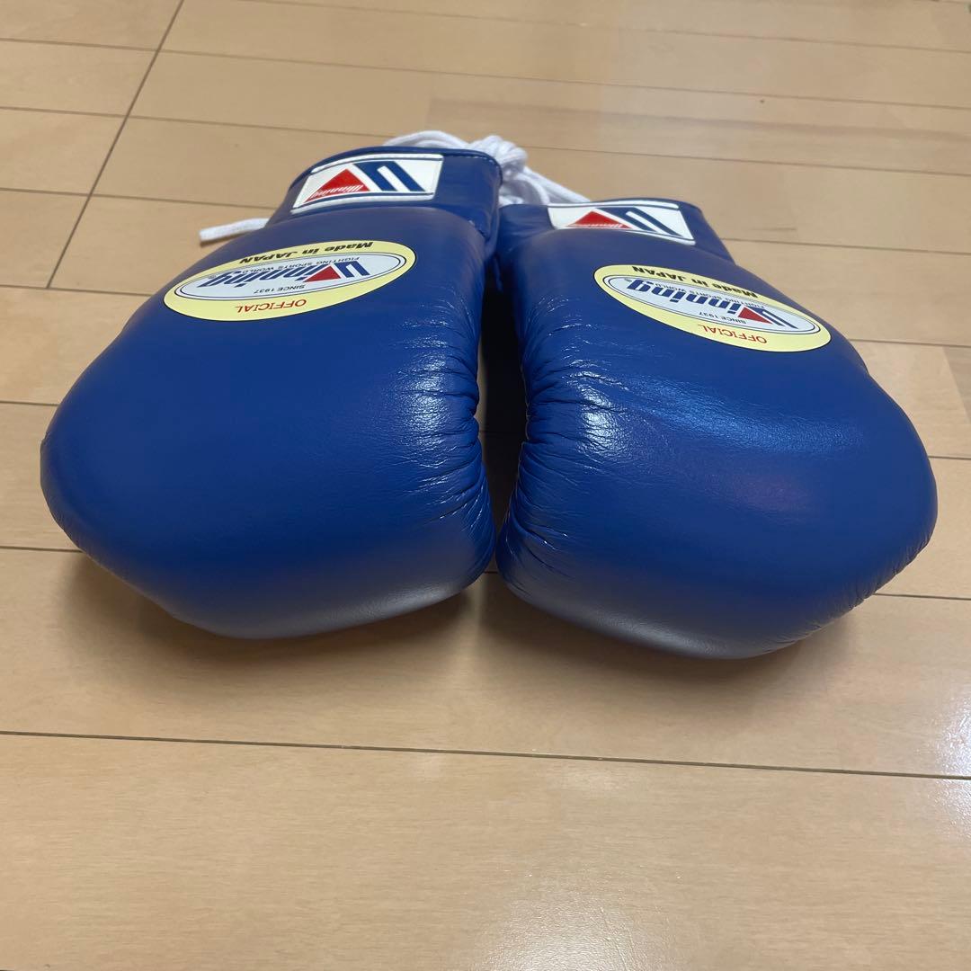 新品未使用 ウイニング 8オンスグローブ ブルー 牛皮革製 MR-200