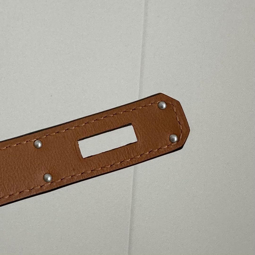 【新品未使用】エルメス ケリーベルト　エトゥープ　シルバー金具 【安心鑑定可】