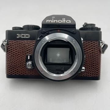 ★希少★ミノルタ Minolta XD フィルムカメラ トカゲ革 こげ茶