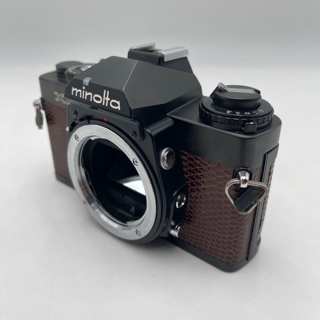★希少★ミノルタ Minolta XD フィルムカメラ トカゲ革 こげ茶