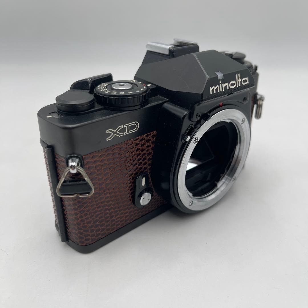 ★希少★ミノルタ Minolta XD フィルムカメラ トカゲ革 こげ茶