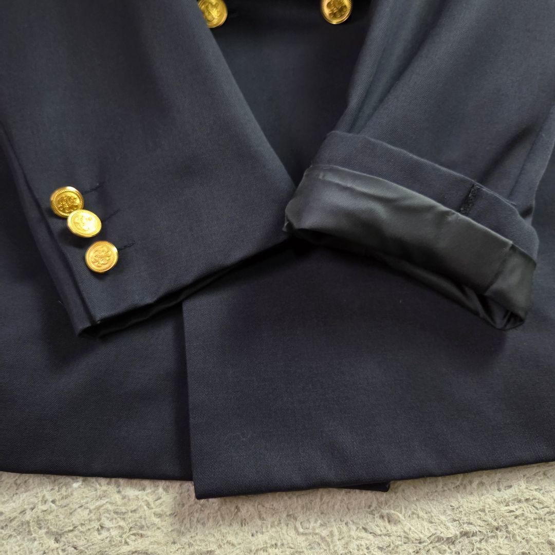 極美品 ジェイプレス ダブル 紺ブレ サイズ11 L 金ボタン 濃紺