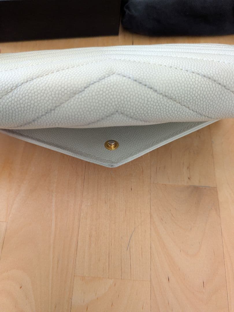 SAINT LAURENT オフホワイト 長財布