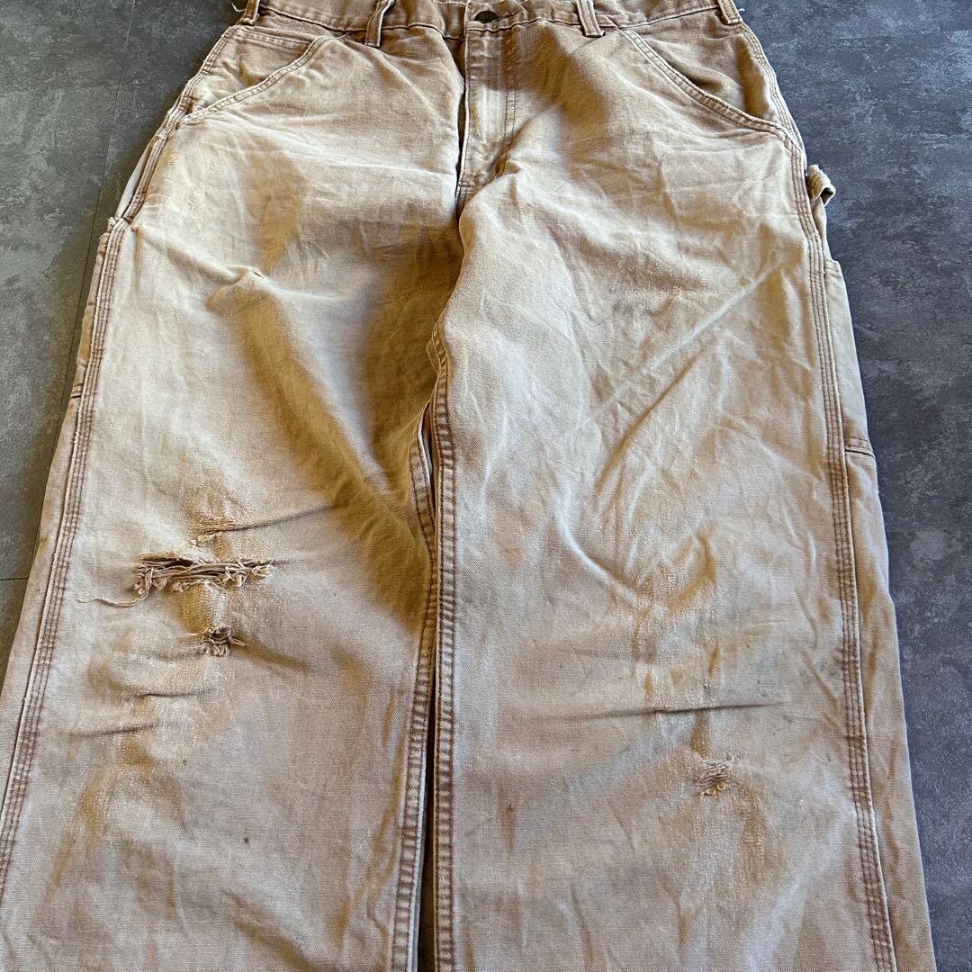 Carhartt ダックペインターパンツ W32 L34 鬼フェード ブラウン